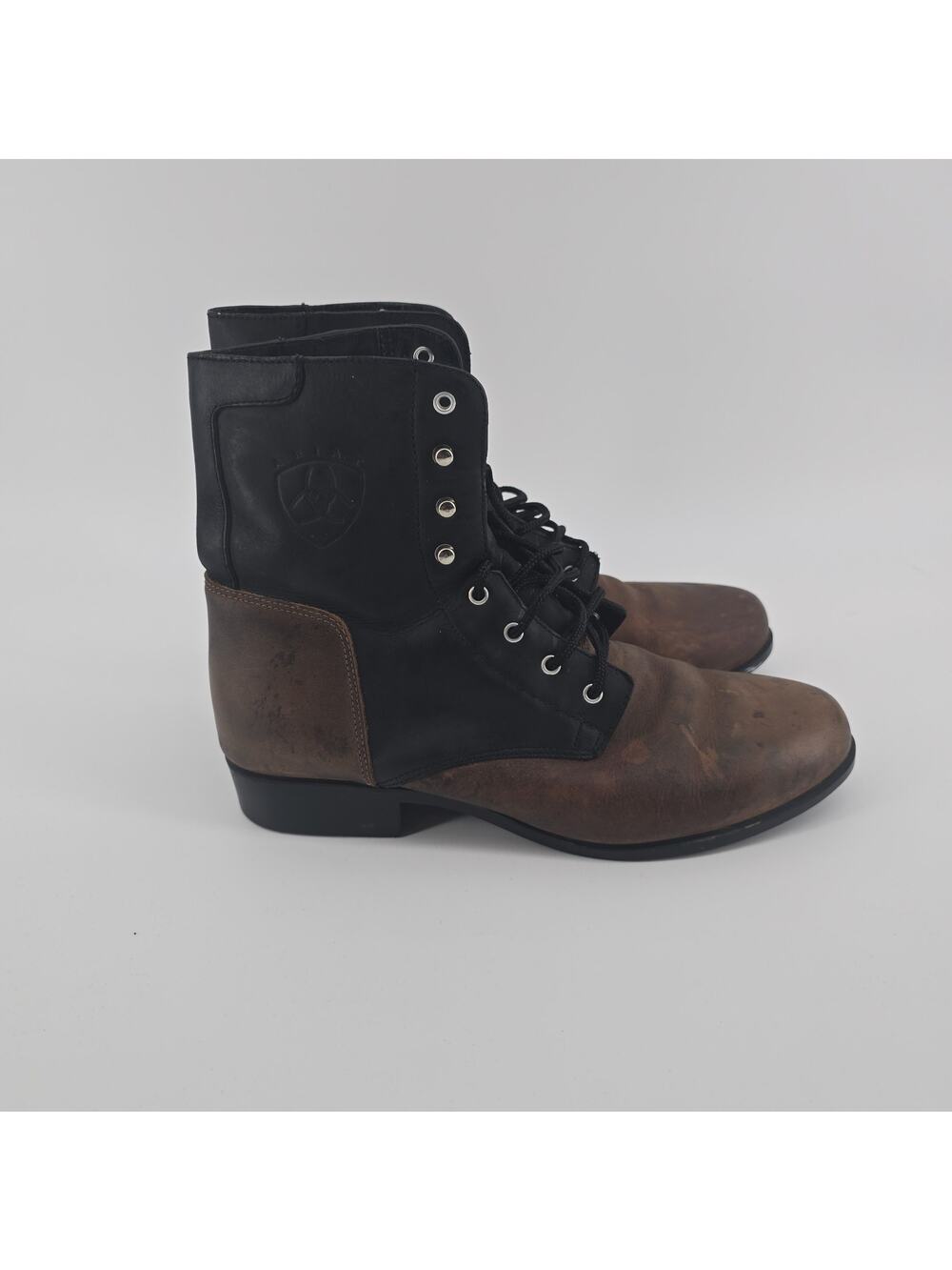 Ariat Boots Womens 9.5 Brown Western Ropers Lace Up Leather Rodeo Cowboy Ranch